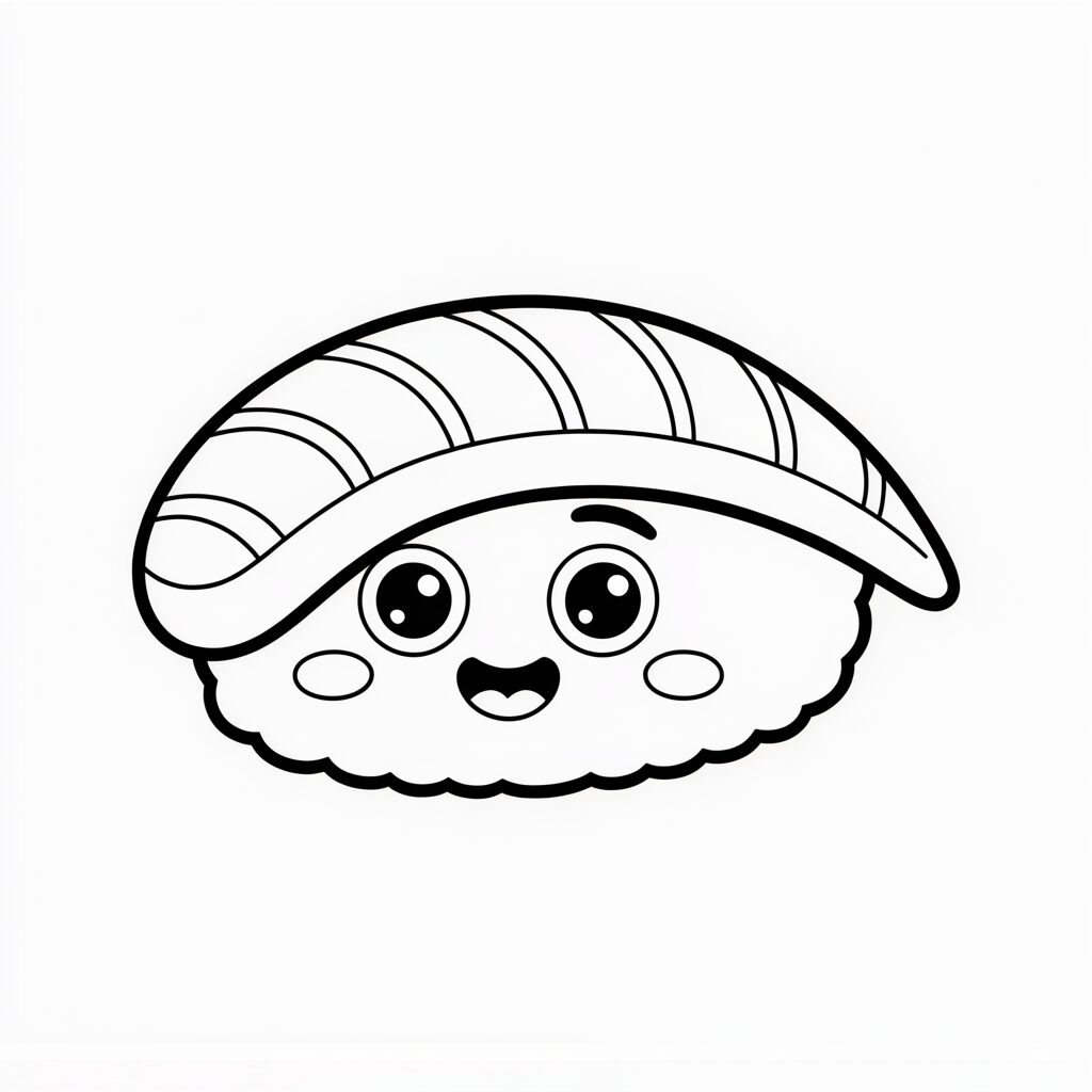 Nigiri met Grote Ogen kleurplaten