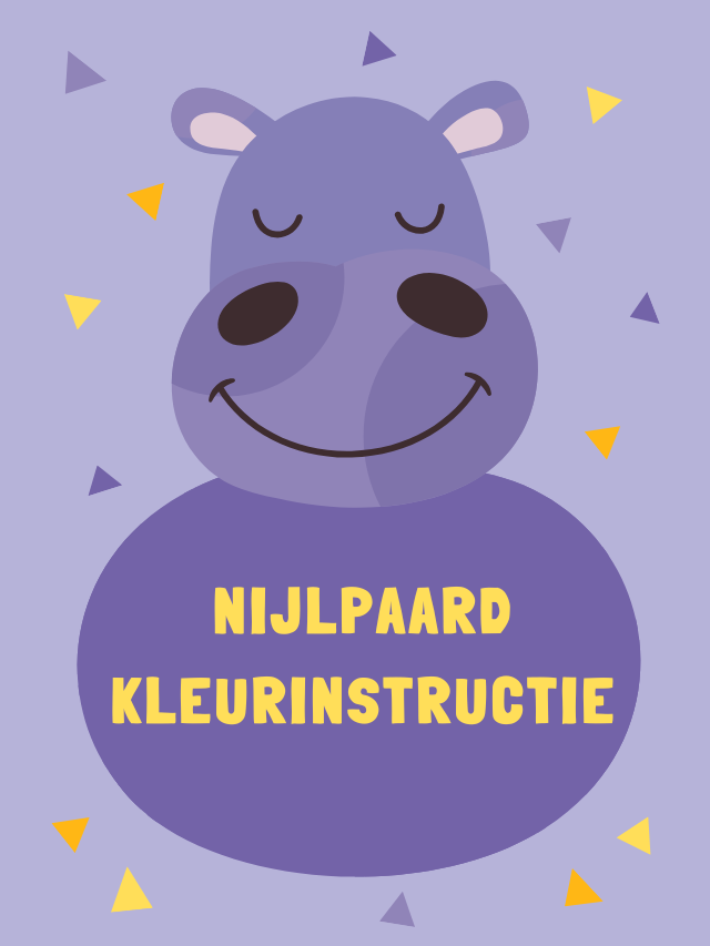 Nijlpaard Kleurinstructie