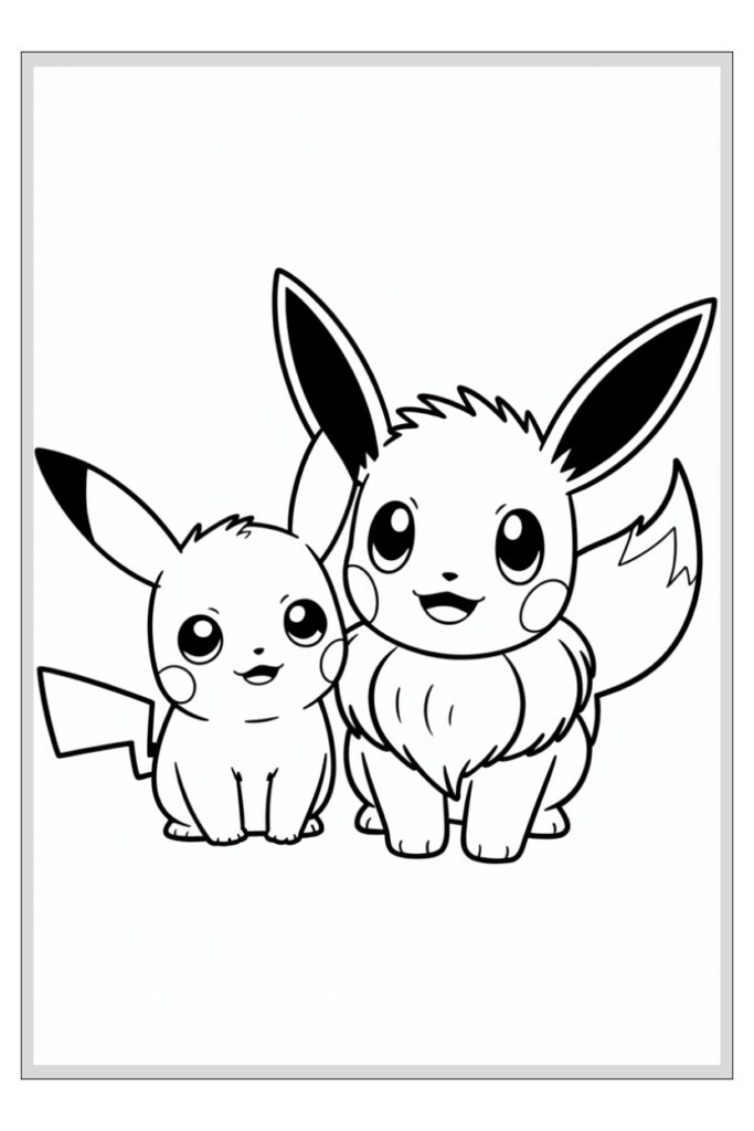 160 pagina Pikachu kleurplaten