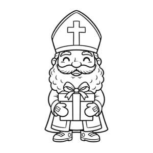 Adorable Sinterklaas con regalos