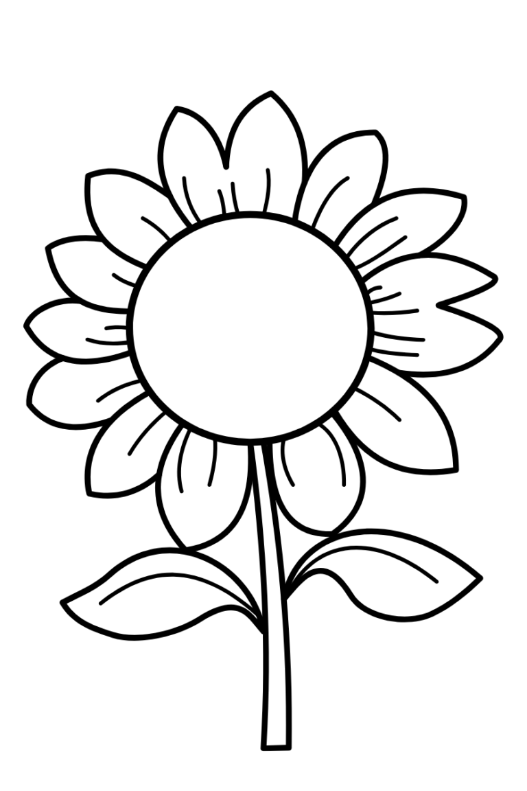 Kostenlose Ausmalbilder Blumen – 28 druckbare Vorlagen als PDF zum