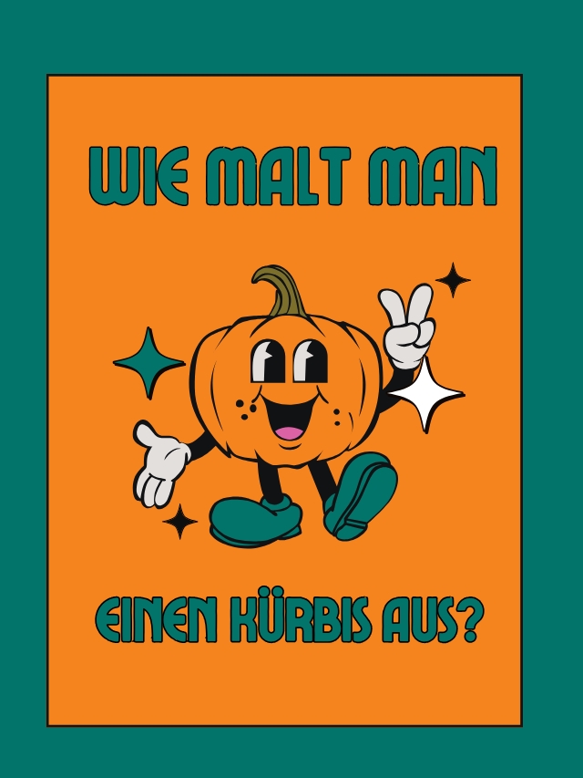 Wie malt man einen Kürbis aus?