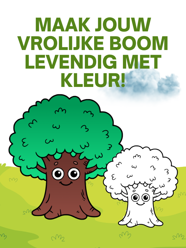 Maak jouw vrolijke boom levendig met kleur!