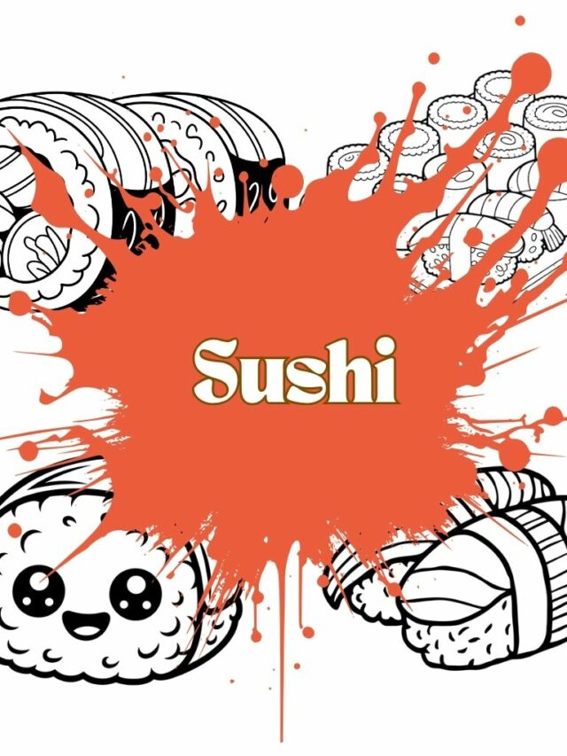 Sushi Kleurplaat