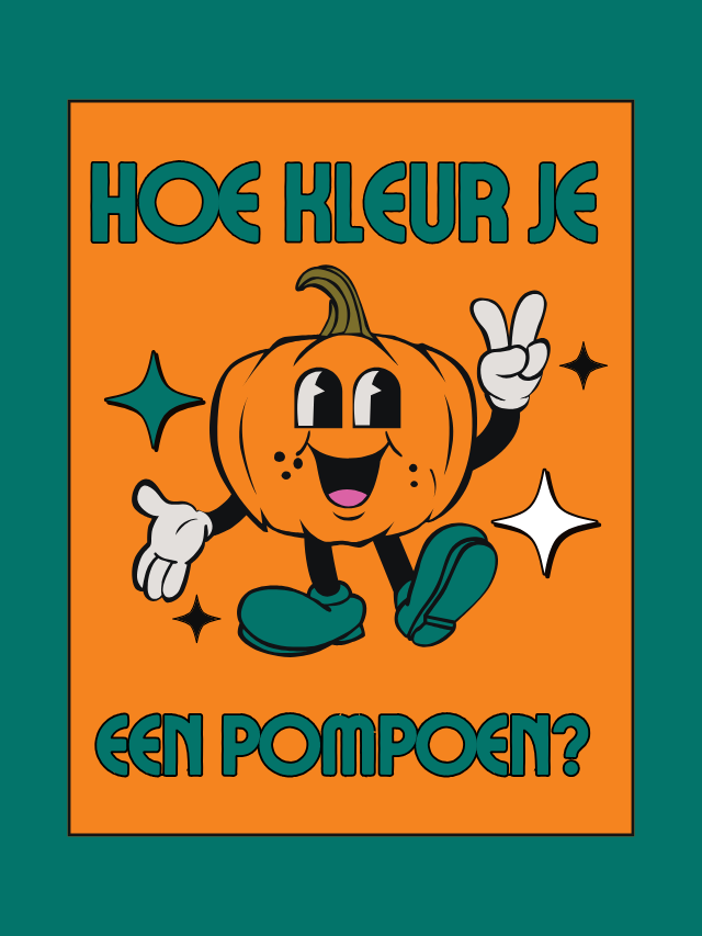 Hoe kleur je een pompoen?