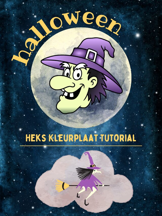 heks kleurplaat stap-voor-stap