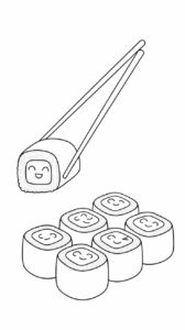 kawaii tekenen sushi