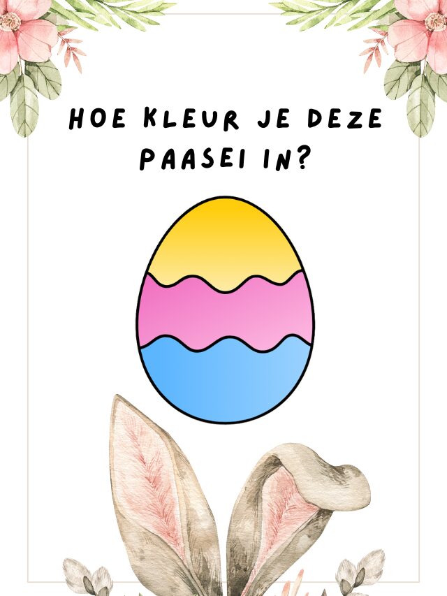Hoe kleur je deze Paasei in?