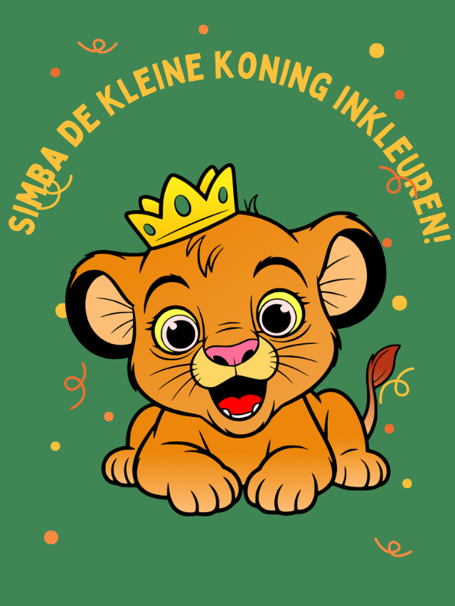 Simba de kleine koning inkleuren!