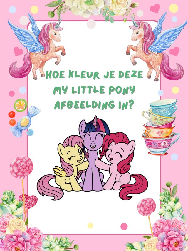 Hoe kleur je deze My Little Pony afbeelding in?
