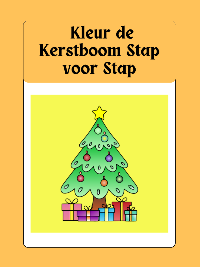Kleur de Kerstboom Stap voor Sta