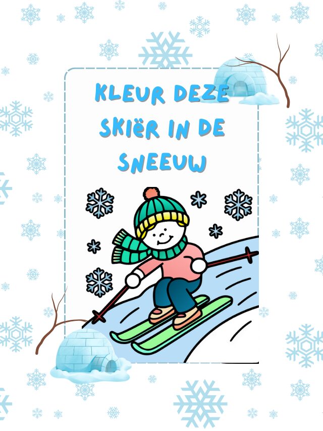 Kleur deze Skiër in