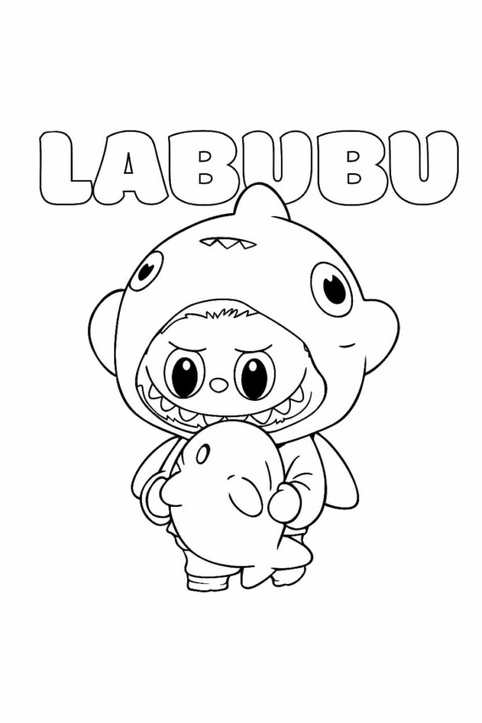 82 pagina Labubu kleurboek