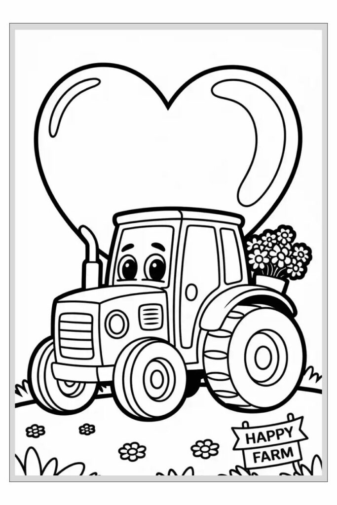 100 pages tracteur coloriage