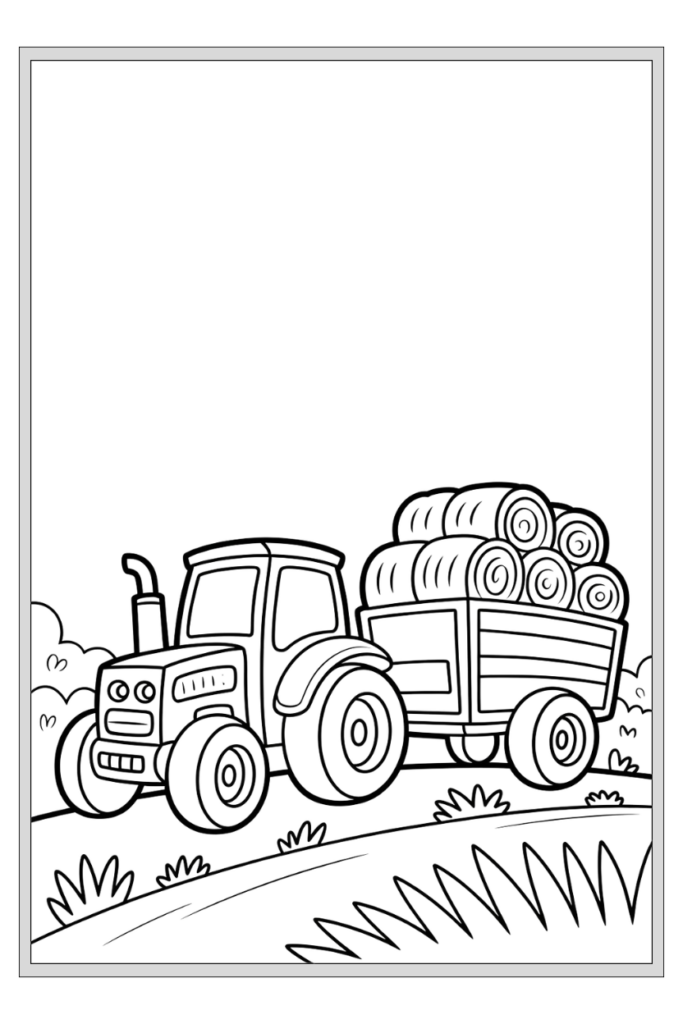 100 Pages Tractor Coloring Pages