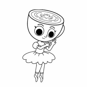 Ballerina Cappuccina coloriage à télécharger