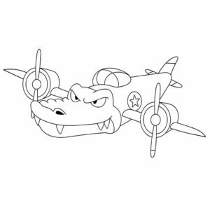 Bombardiro Crocodilo coloriage à imprimer