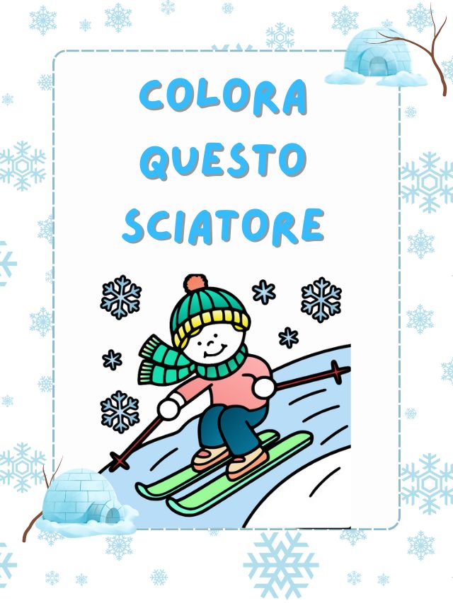 Colora questo sciatore