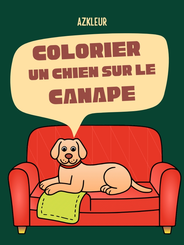 Colorier un chien sur le canapé