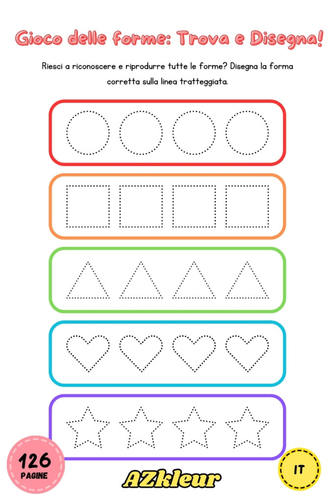 126 Pagine Libro da Colorare Cuori