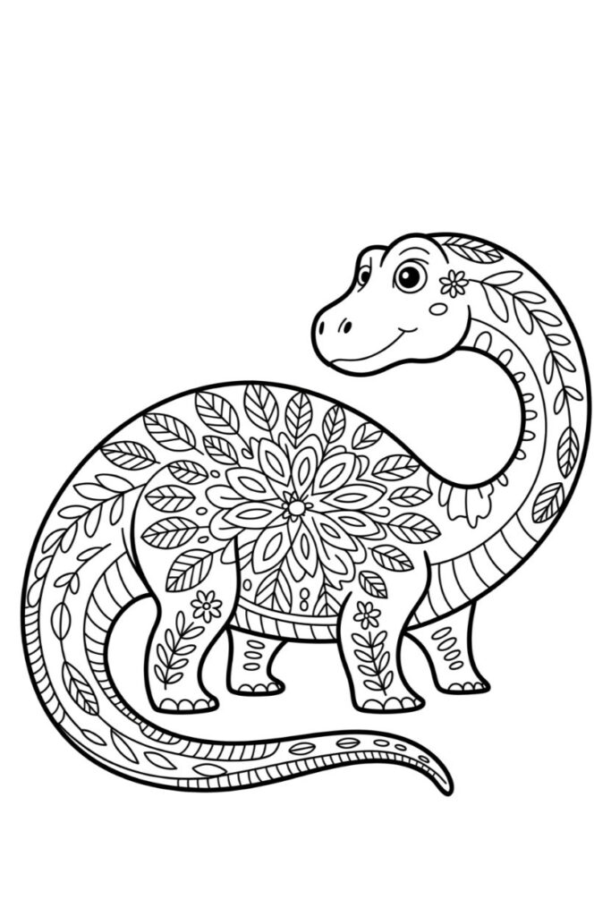 120 Pages Dinosaur Coloring Book