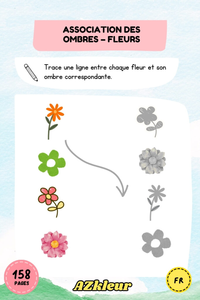 158 Pages de Coloriage de Fleurs