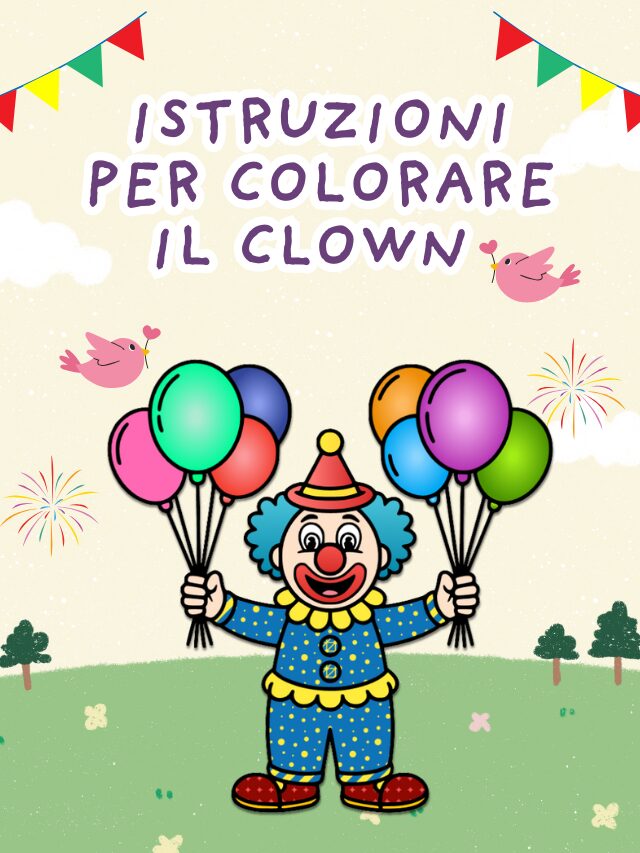 Istruzioni per colorare il Clown