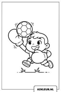 El portero atrapa el balón kleurplaat.jpg