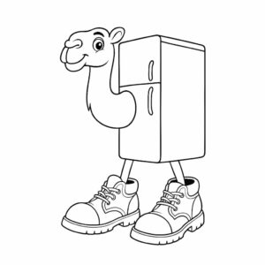 Frigo Camelo coloriage