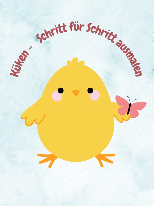 Küken – Schritt für Schritt ausmalen