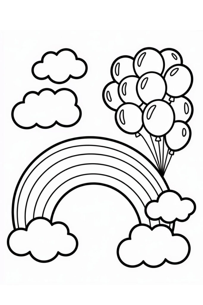 111 Seiten Regenbogen Ausmalbilder