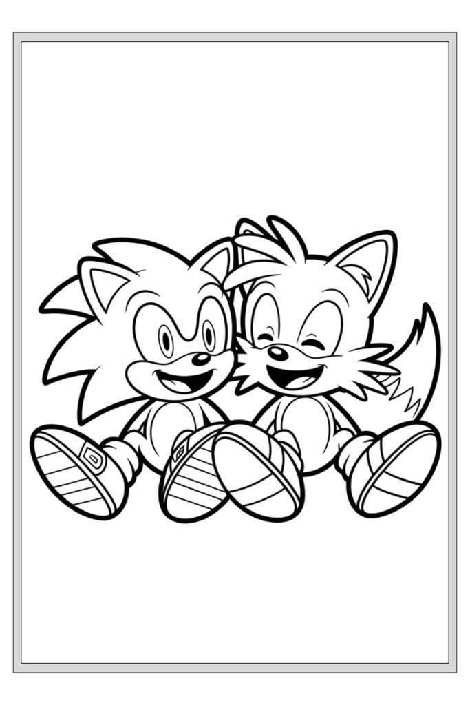 100 Pages Coloriages Sonic