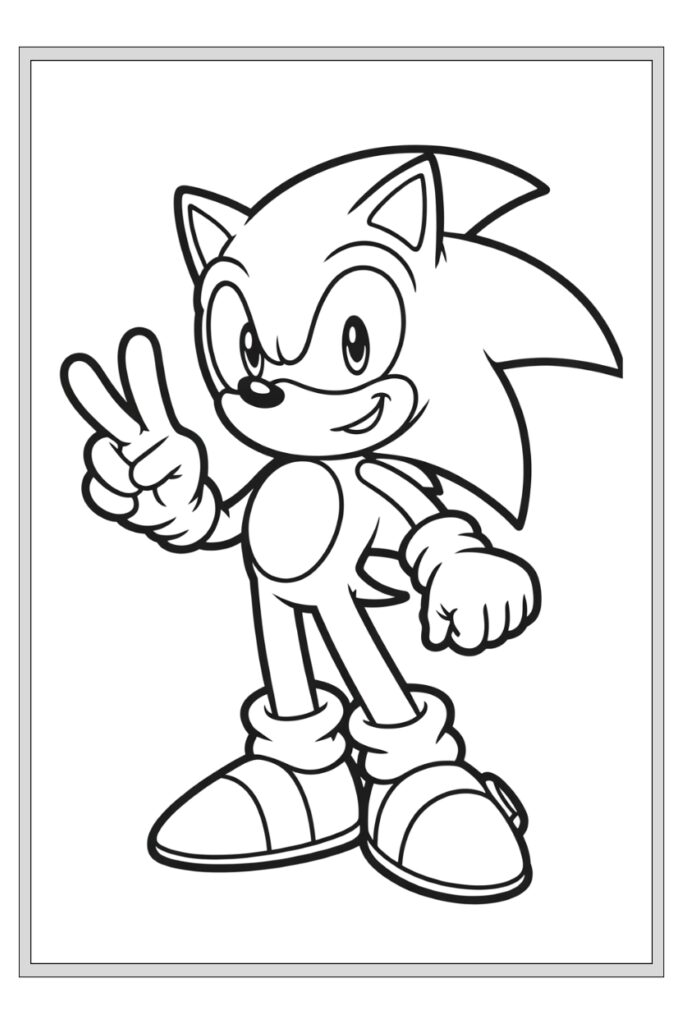 100 Pages Coloriages Sonic