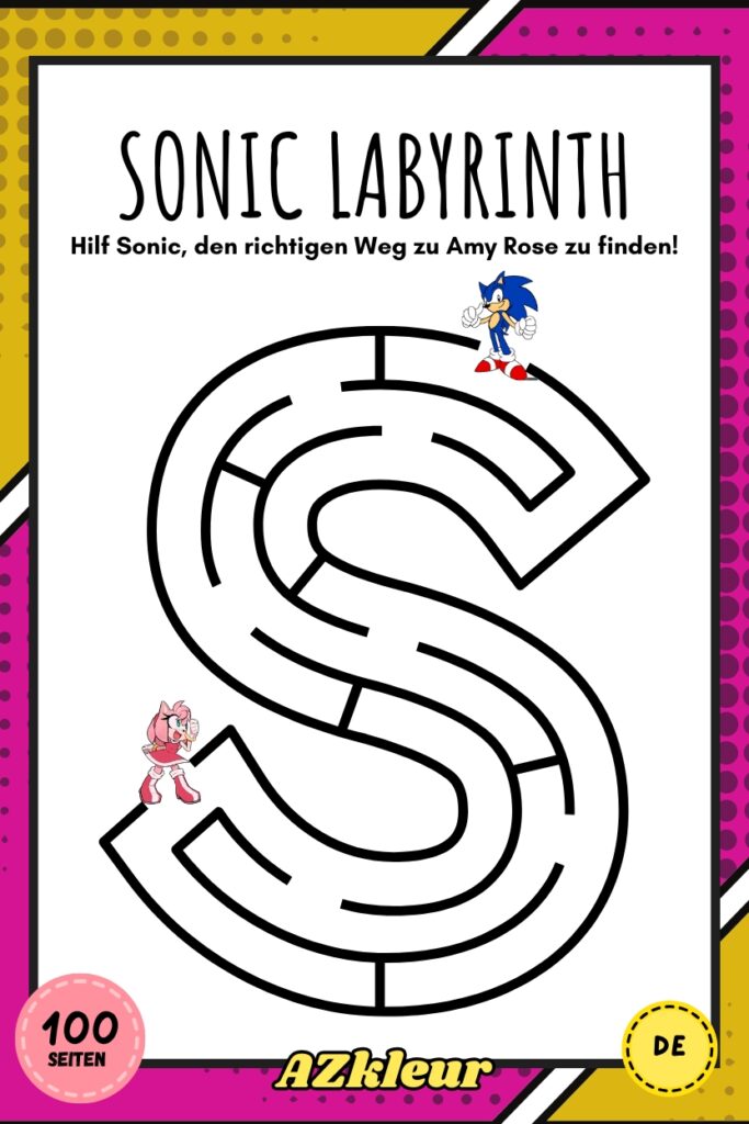 100 Seiten Sonic Ausmalbilder
