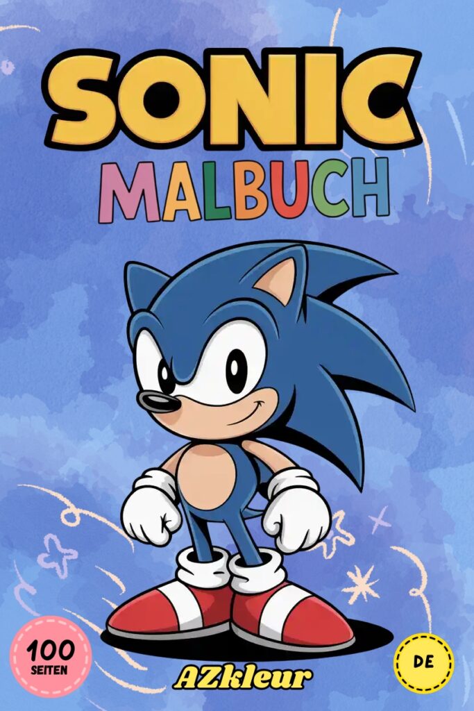 100 Seiten Sonic Ausmalbilder