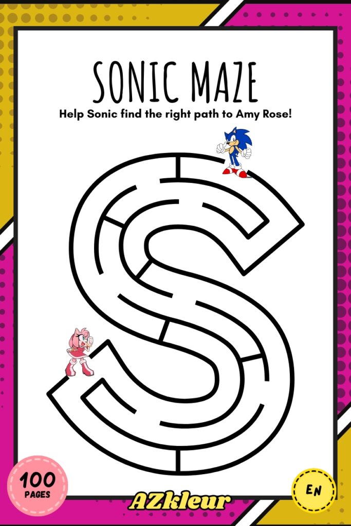 100 Pages Sonic Coloring Book