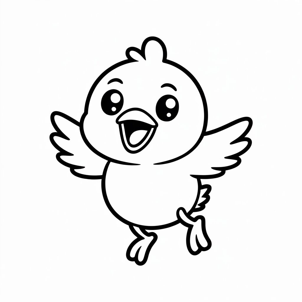 Spielende Küken Malvorlage