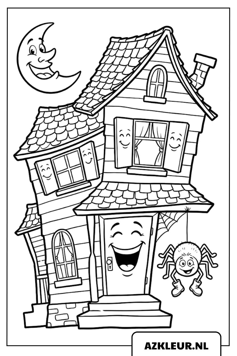 Spookhuis met spin en maan kleurplaat.jpg
