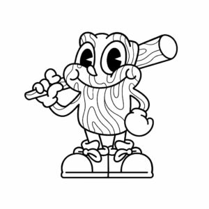 Tung Tung Tung Sahur coloriage gratuit