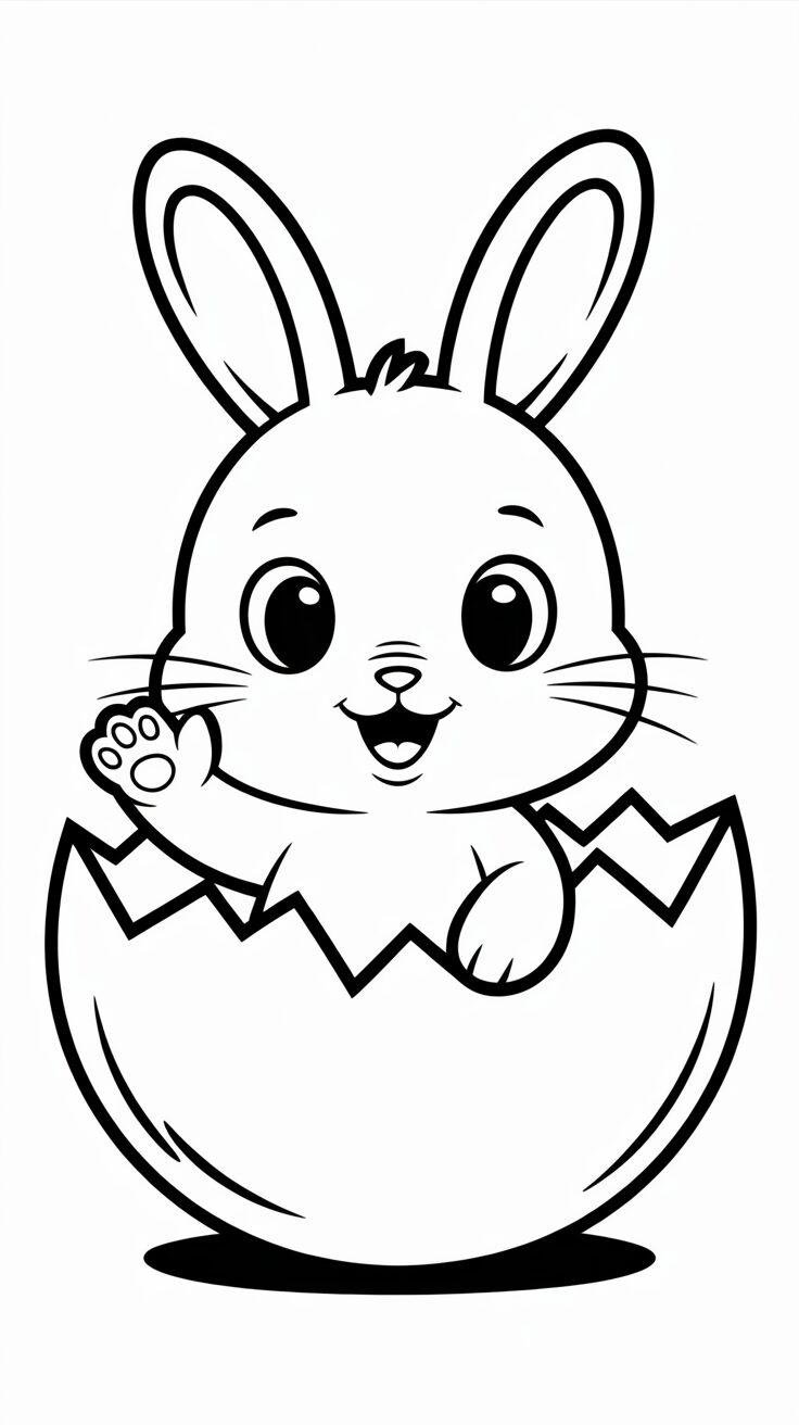 Uova con coniglietti pasquali