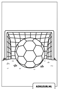 Fútbol en la portería - lámina para colorear.jpg