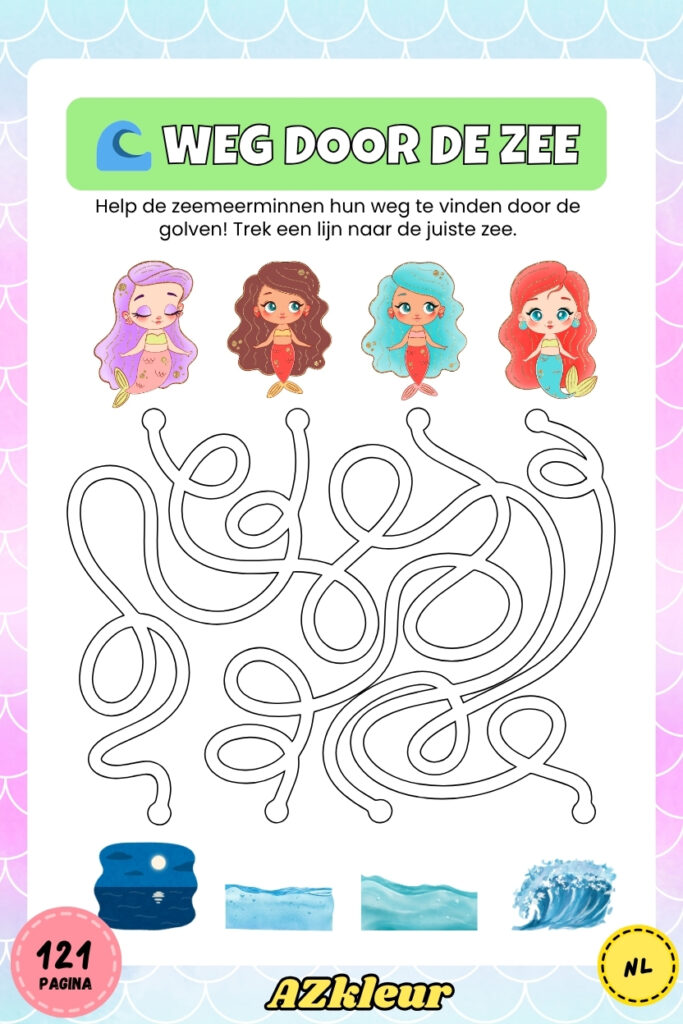 121 Pagina Zeemeermin Kleurboek
