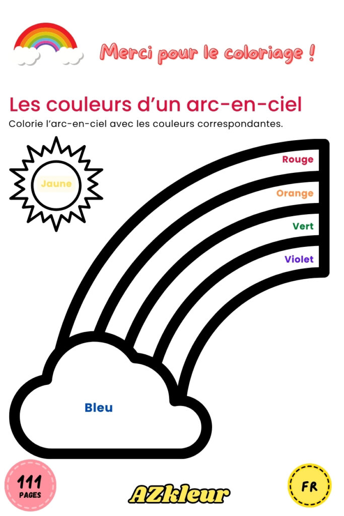 111 Pages de Coloriages Arc-en-Ciel