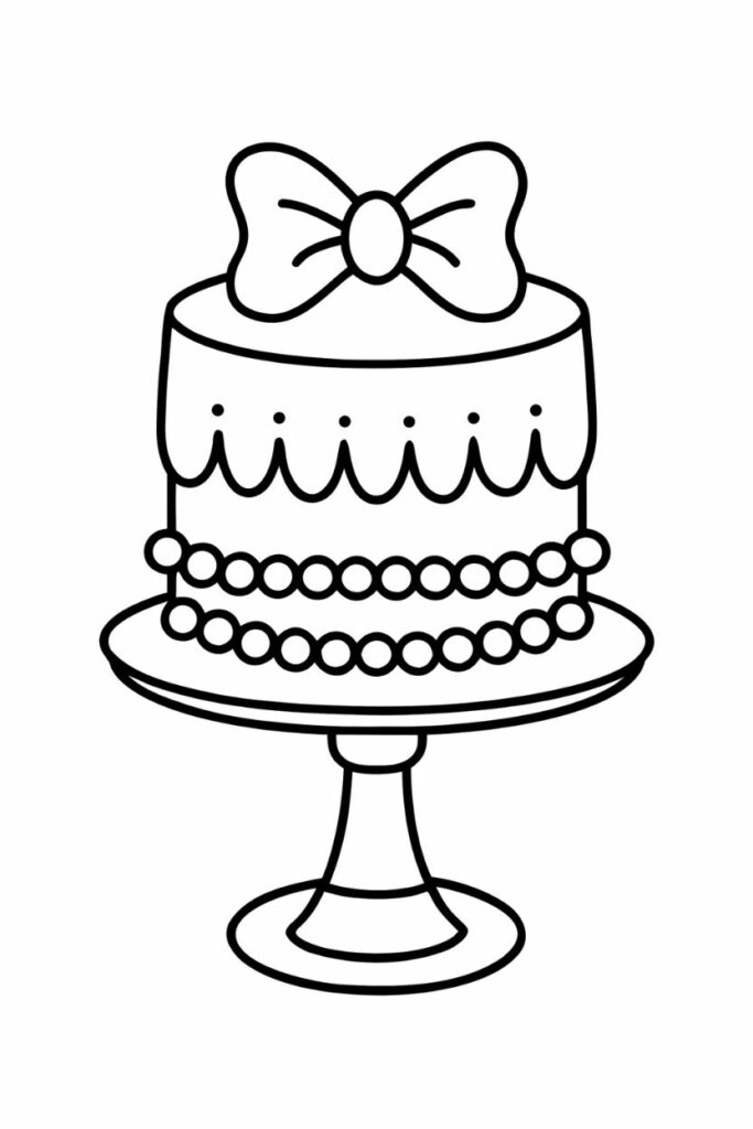 Cake Coloring Book with 102 Pages