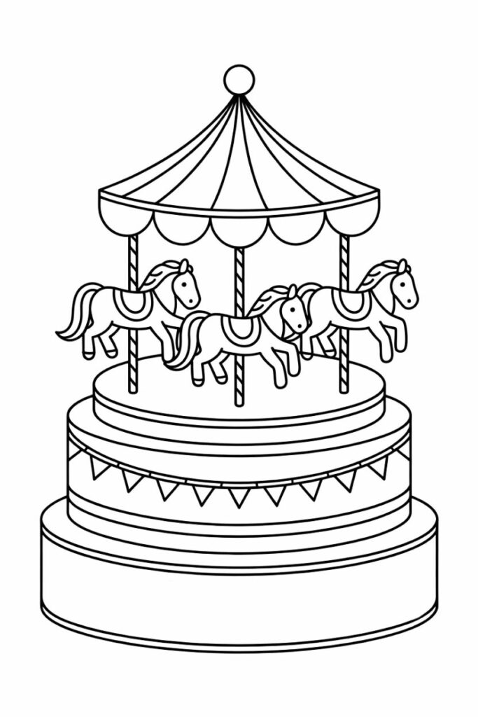 Cake Coloring Book with 102 Pages