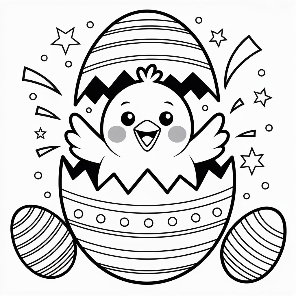 colorare Uova con pulcini