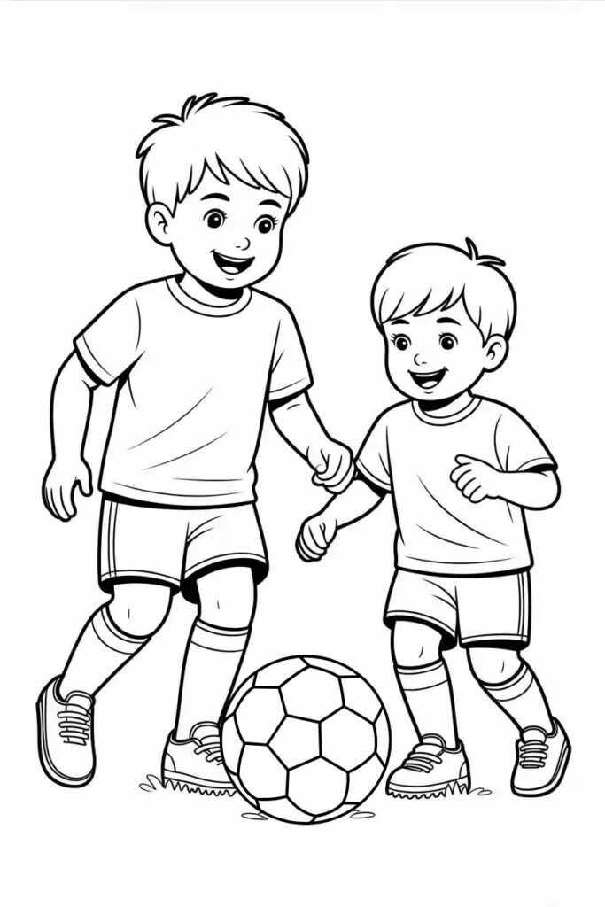 105 Seiten Fußball Malbuch