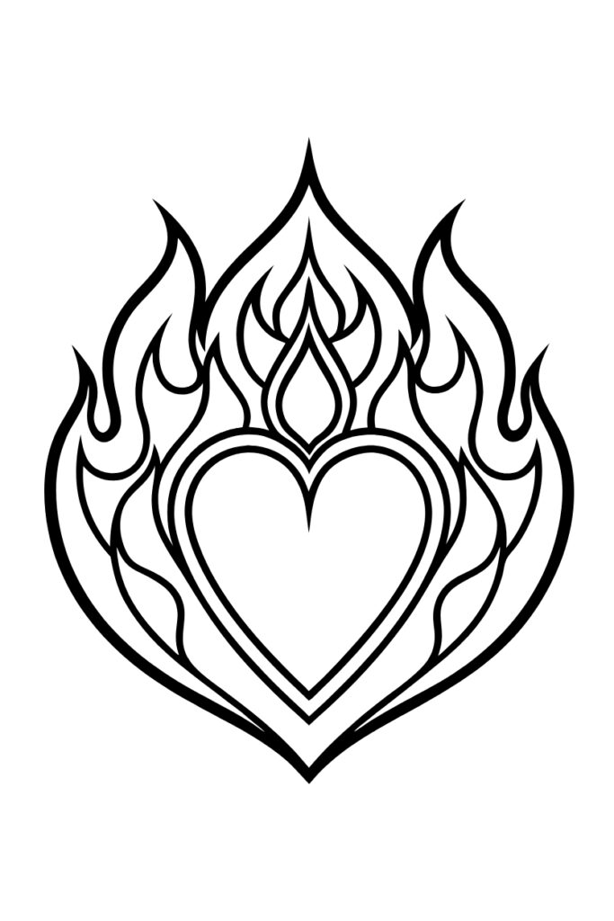 126 Pages Heart Coloring Book