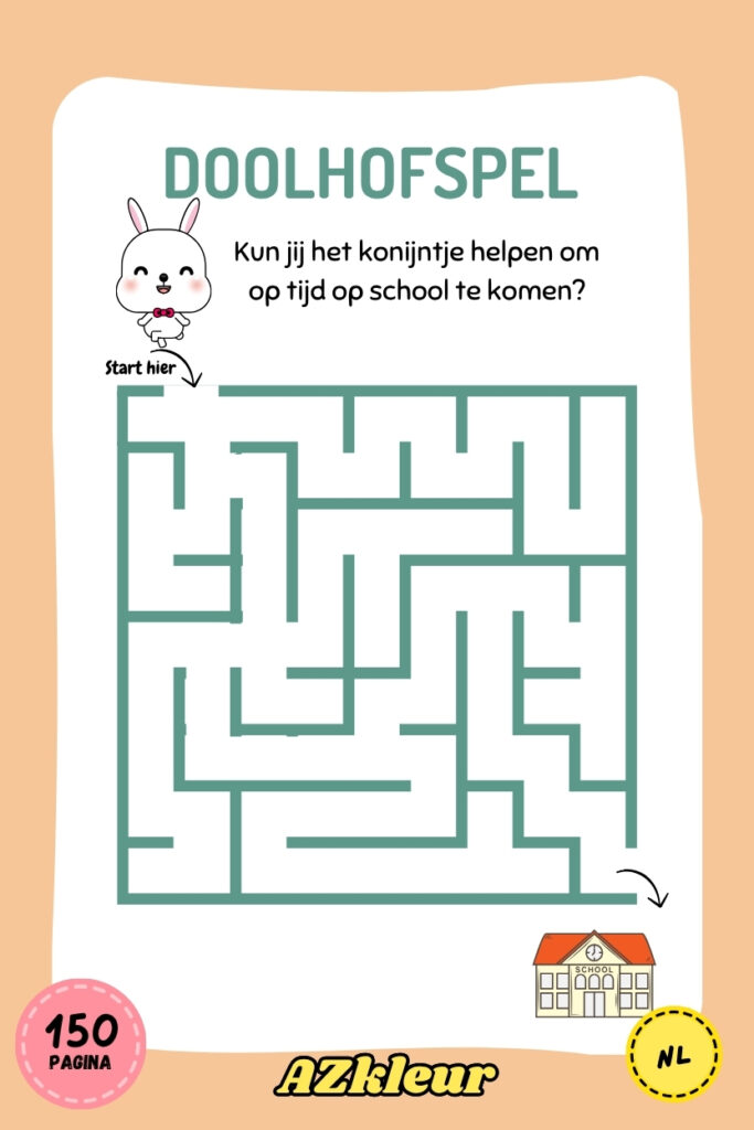 150 Pagina Konijn Kleurboek