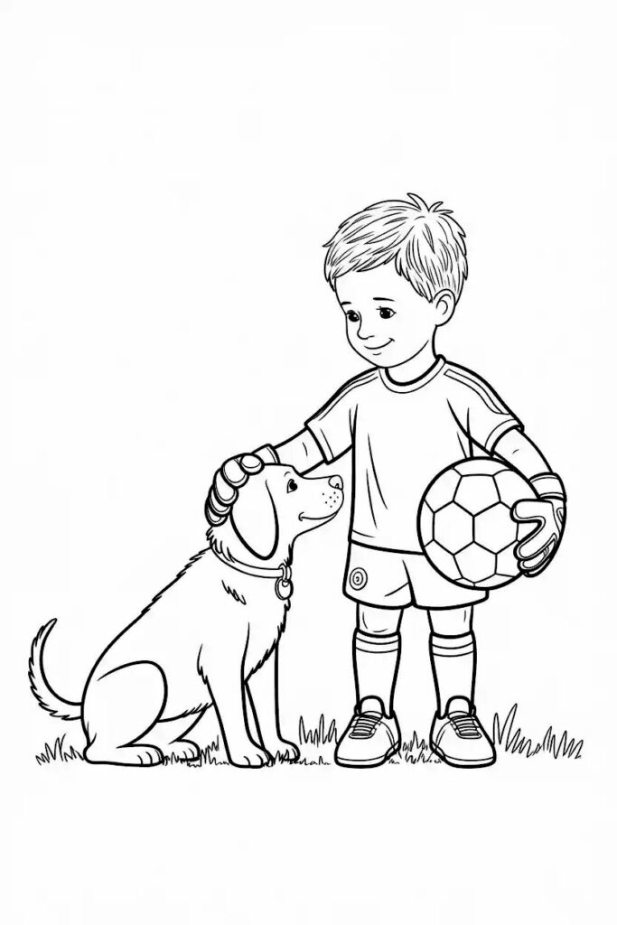 105 Pagine di Disegni da Colorare sul Calcio